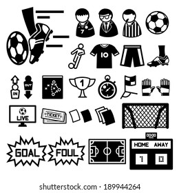 soccer icons set. illustration eps10