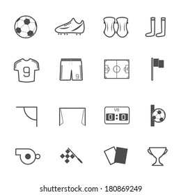 Soccer Icons set, Vector illustration