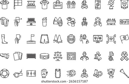 Soccer icons icons Simple vector icon. Illustration symbol design template for web mobile UI element. 