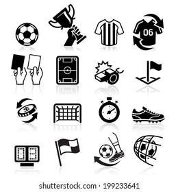 Soccer Icons. Vector Illustration