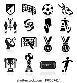 Soccer icons. Vector illustration