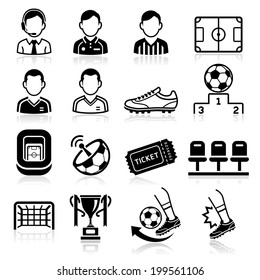 Soccer icons. Vector illustration