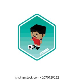 soccer isometric theme vector art panama