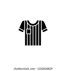 Soccer jersey black icon concept. Soccer jersey flat  vector symbol, sign, illustration.
