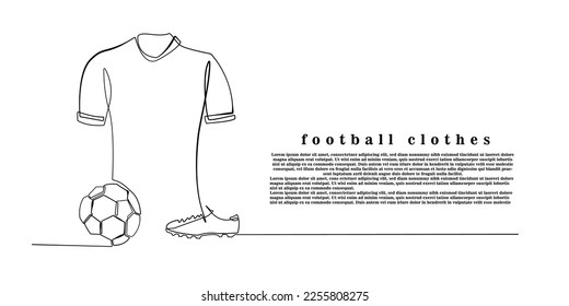 soccer jersey continuous line.one soccer jersey line drawing .soccer jersey line vector illustration
