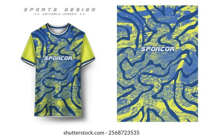 Soccer jersey design front and back short sleeve sports sublimation vector Template