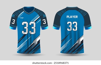 Diseño de jersey de fútbol, camiseta de juego Jersey Plantilla