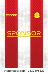 Soccer jersey design patern for sublimation red and white