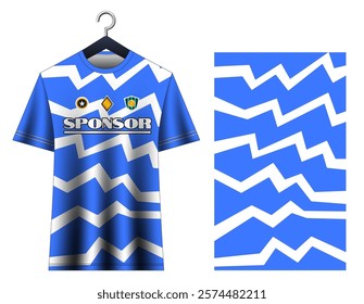 Soccer jersey design sport t-shirt. Mockup jersey for team football club. Uniform jersey front view.