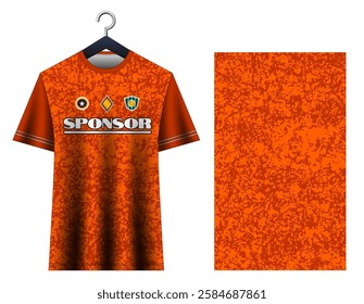 Soccer jersey design sport t-shirt. Jersey for team football club. Uniform jersey front view.