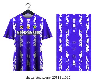 Soccer jersey design sport t-shirt. Mockup jersey for team football club. Uniform jersey front view.