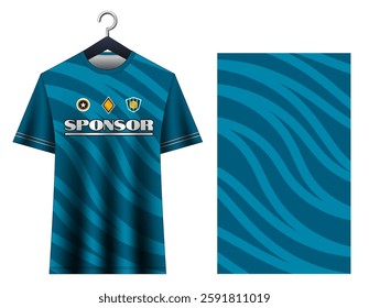 Soccer jersey design sport t-shirt. Mockup jersey for team football club. Uniform jersey front view.