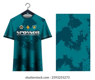 Soccer jersey design sport t-shirt. Mockup jersey for team football club. Uniform jersey front view.