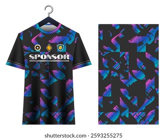 Soccer jersey design sport t-shirt. Mockup jersey for team football club. Uniform jersey front view.