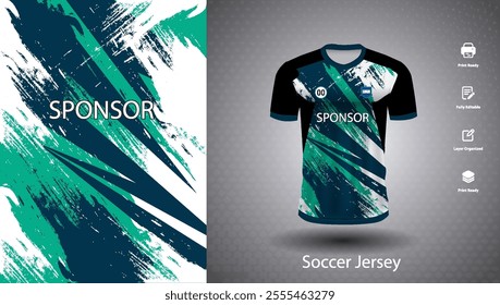 Soccer jersey design for sublimation or sports tshirt design for cricket