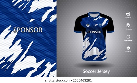 Soccer jersey design for sublimation or sports tshirt design for cricket