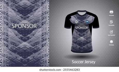 Soccer jersey design for sublimation or sports tshirt design for cricket
