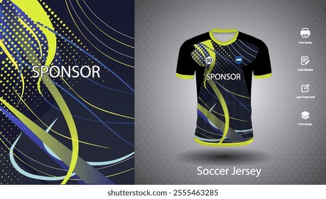 Soccer jersey design for sublimation or sports tshirt design for cricket