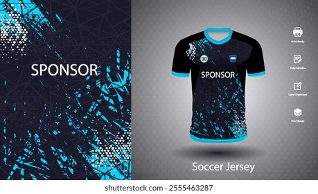 Soccer jersey design for sublimation or sports tshirt design for cricket