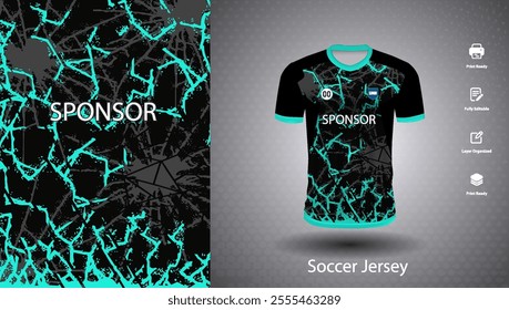 Soccer jersey design for sublimation or sports tshirt design for cricket