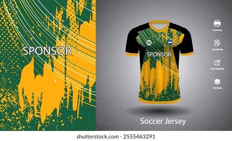 Soccer jersey design for sublimation or sports tshirt design for cricket