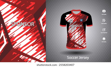 Soccer jersey design for sublimation or sports t shirt design for cricket