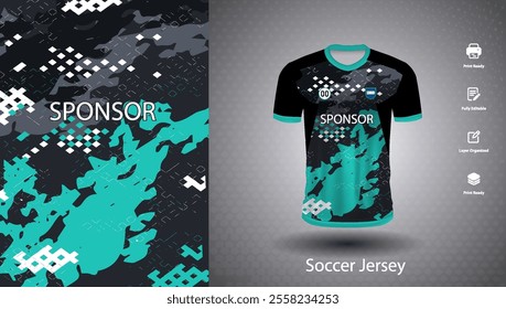 Soccer jersey design for sublimation or sports t shirt design for cricket