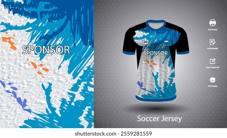 Soccer jersey design for sublimation or sports t shirt design for cricket