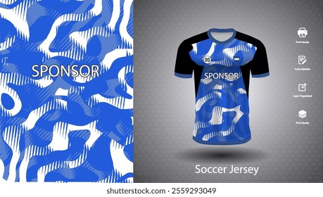 Soccer jersey design for sublimation or sports t shirt design for cricket