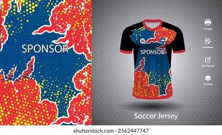 Soccer jersey design for sublimation or sports t shirt design for cricket