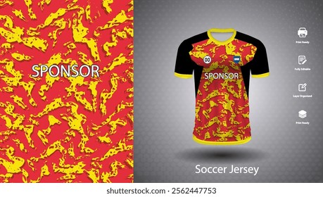 Soccer jersey design for sublimation or sports t shirt design for cricket