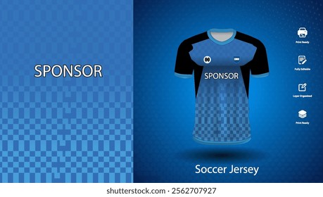 Soccer jersey design for sublimation or sports t shirt design for cricket