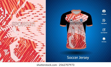 Soccer jersey design for sublimation or sports t shirt design for cricket