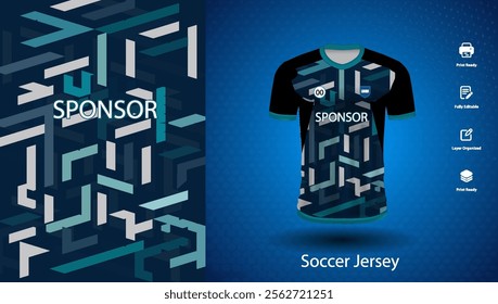 Soccer jersey design for sublimation or sports t shirt design for cricket