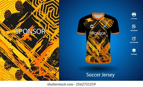 Soccer jersey design for sublimation or sports t shirt design for cricket