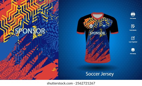 Soccer jersey design for sublimation or sports t shirt design for cricket