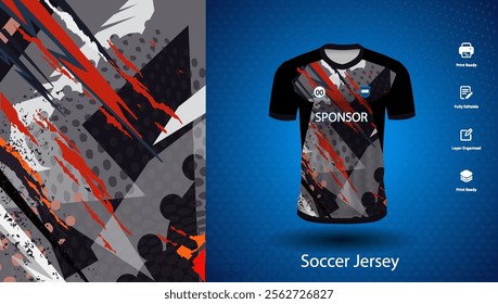 Soccer jersey design for sublimation or sports t shirt design for cricket