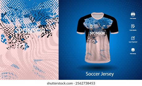 Soccer jersey design for sublimation or sports t shirt design for cricket