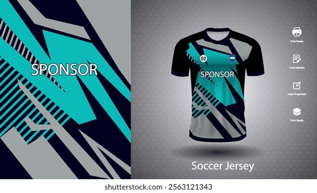 Soccer jersey design for sublimation or sports t shirt design for cricket
