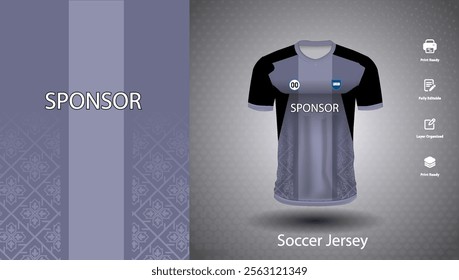 Soccer jersey design for sublimation or sports t shirt design for cricket