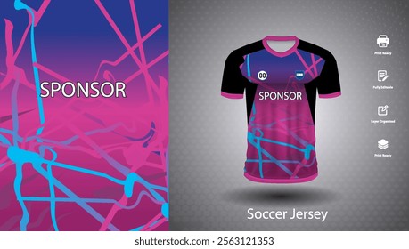 Soccer jersey design for sublimation or sports t shirt design for cricket