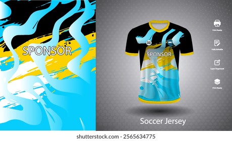 Soccer jersey design for sublimation or sports t shirt design for cricket