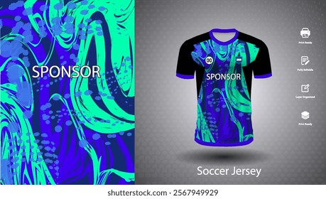 Soccer jersey design for sublimation or sports t shirt design for cricket