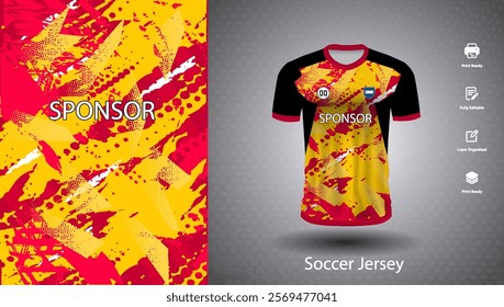 Soccer jersey design for sublimation or sports t shirt design for cricket
