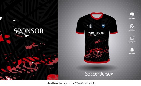 Soccer jersey design for sublimation or sports t shirt design for cricket