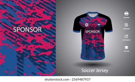 Soccer jersey design for sublimation or sports t shirt design for cricket
