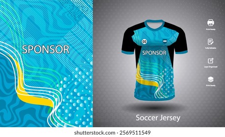 Soccer jersey design for sublimation or sports t shirt design for cricket