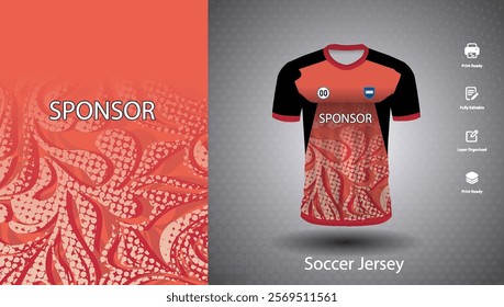 Soccer jersey design for sublimation or sports t shirt design for cricket
