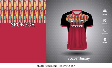 Soccer jersey design for sublimation or sports t shirt design for cricket