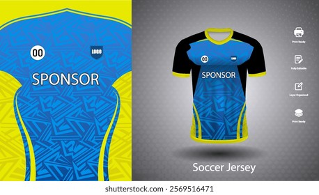 Soccer jersey design for sublimation or sports t shirt design for cricket